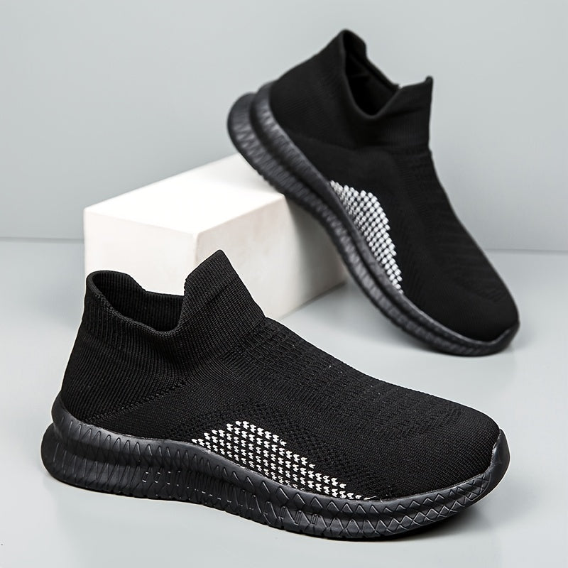 Men's Breathable Lightweight Slip On Casual Shoes, Outdoor Non-slip Soft Sole Sneakers, Spring And Summer