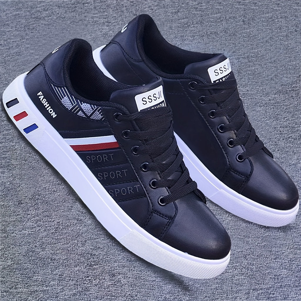 Men's Trendy Casual Strips Lace Up Sneakers With Assorted Colors